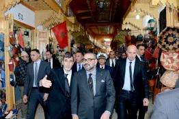 Image du Maroc Professionnelle de  Sa Majesté le Roi Mohammed VI visite plusieurs projets dans le cadre du programme de le réhabilitation de l'ancienne médina de Rabat, le 14 Janvier 2019 (Photo/ SPPR) via Jalilbounhar.com 